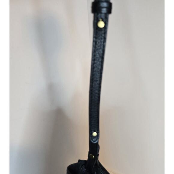 BANANA REPUBLIC Tab Close Crossbody/ Shoulder Bag Purse Pebble Black Leather - Picture 6 of 9